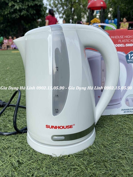 Ấm siêu tốc Sunhouse SHD1300, Công suất 1850W, Dung tích 1.7 Lít, Chất liệu nhựa PP nguyên sinh, Bảo hành 12 tháng