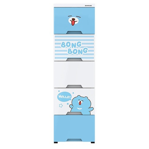 Tủ nhựa sơ sinh 5 ngăn Happy Baby SUNHOUSE KS-CA343B5, Chất liệu PP an toàn sức khỏe, Dễ dàng tháo lắp, 5 ngăn chứa rộng rãi