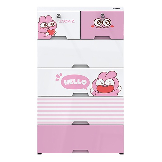 Tủ nhựa sơ sinh 6 ngăn Happy Baby SUNHOUSE KS-CA688G6, Chất liệu PP an toàn sức khỏe, Dễ dàng tháo lắp, 6 ngăn chứa rộng rãi