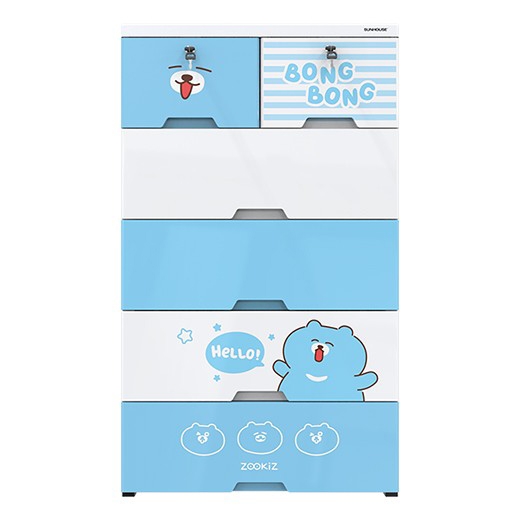 Tủ nhựa sơ sinh 6 ngăn Happy Baby SUNHOUSE KS-CA688B6, Chất liệu PP an toàn sức khỏe, Dễ dàng tháo lắp, 6 ngăn chứa rộng rãi