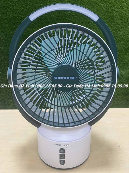 Quạt tích điện Sunhouse SHD7116 - Công suất 25W, Pin sạc Lithium cao cấp, Bền bỉ vượt trội, sạc nhanh gấp 2 lần, Bảo hành 12 tháng