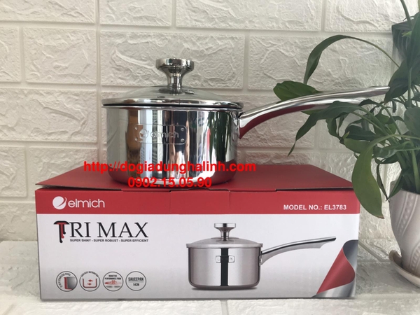 Quánh Inox 2 lớp chống dính đáy liền Tri-max EL-3783 size 14cm, 2353783,