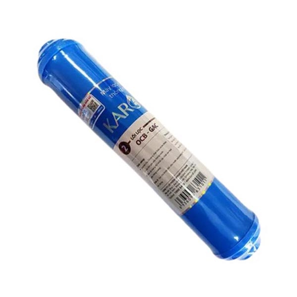 Lõi lọc nước số 2 Karofi ( OCB-GAC) - Hấp thụ mạnh các loại chất nhờn, mùi và hữu cơ hòa tan