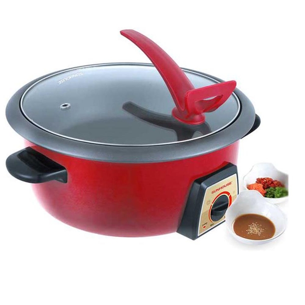 Lẩu điện Sunhouse SHD4520 - Công suất 1300W, Dung tích 3L, Đa chức năng nấu nướng tiện lợi, Bảo hành 12 tháng