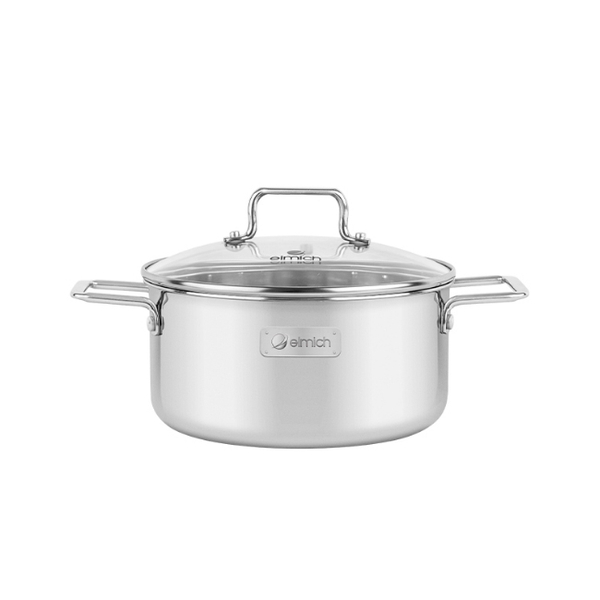 Nồi inox liền khối Elmich Trimax XR EL-3841 - Size 20cm, Dung tích 2,8 lít, 3 lớp liền thân, Chất liệu inox 304, Bảo hành 24 tháng
