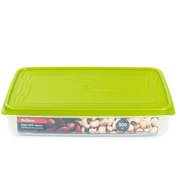Hộp bảo quản thực phẩm khô Biozone chia ngăn 800ml, KB-DR800P2