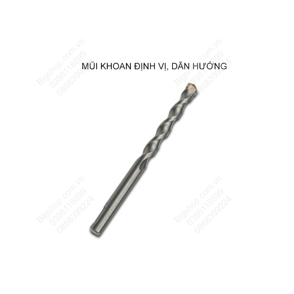 Mũi khoan khoét lỗ tường bê tông, tường gạch, cán dài 20cm, đủ bộ hoặc từng phụ kiện