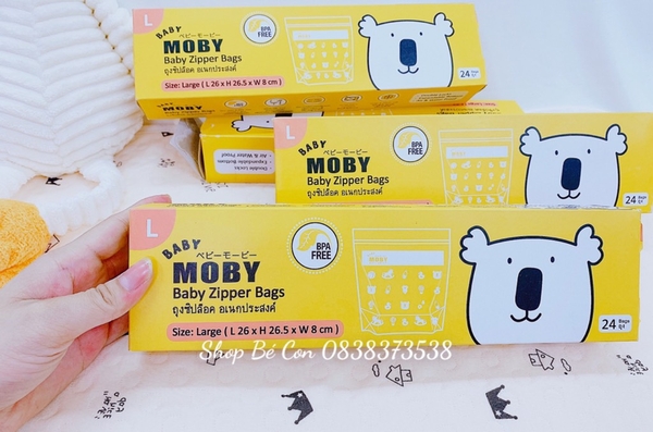 Túi zip đa năng Baby Moby (24 túi/hộp)