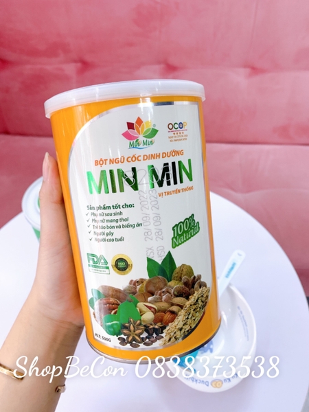 Bột ngũ cốc dinh dưỡng Min Min mẫu mới