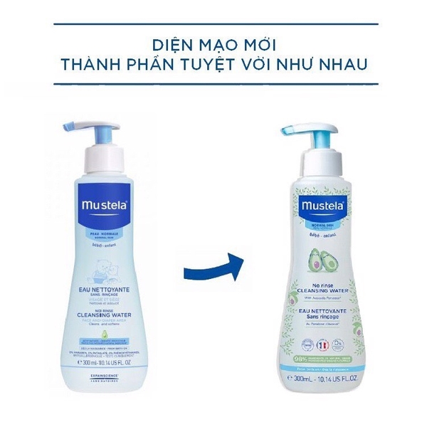 Nước tắm và rửa khô 300ml Mustela