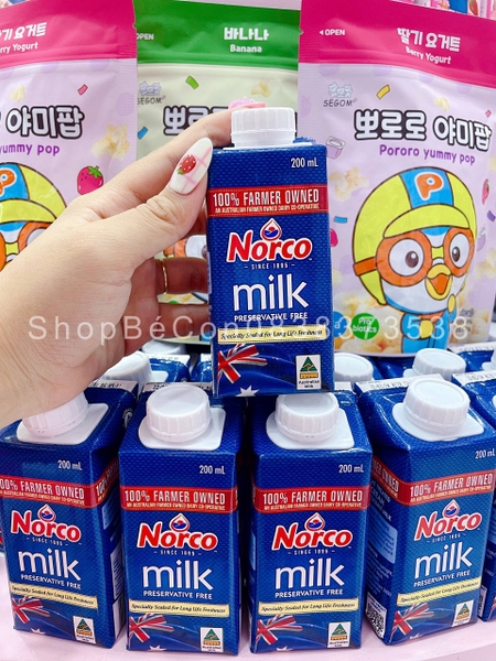 Sữa Tươi Norco Úc 200ml - Hộp