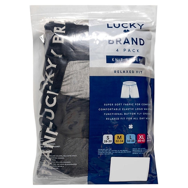 Lucky Brand Men's 4 Pack Knit Boxer Size M 32-34 main image 1