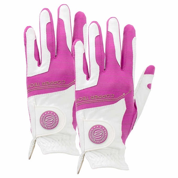 GĂNG TAY NỮ COPPER TECH GOLF GLOVE, 2 PACK, PINK Thích Xài Hàng Mỹ