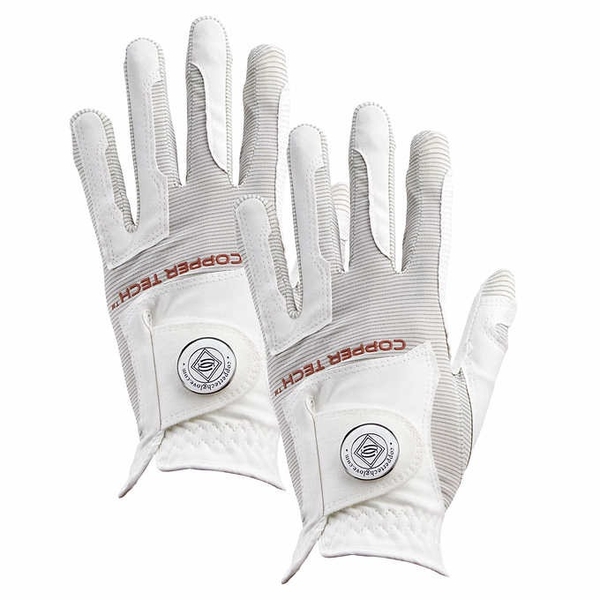 GĂNG TAY NỮ COPPER TECH GOLF GLOVE, 2 PACK, WHITE Thích Xài Hàng Mỹ