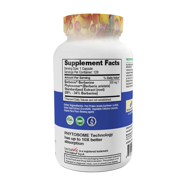 Feel Good Superfoods Berberine Phytosome High Absorption 120 Vegan Capsules SIÊU THỰC PHẨM THUẦN CHAY TỐT CHO SỨC KHỎE - FEEL GOOD SUPERFOODS