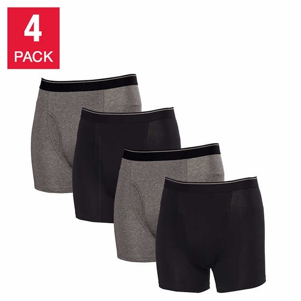 QUẦN LÓT NAM DẠNG ĐÙI ÔM SÁT KIRKLAND SIGNATURE MEN'S BOXER BRIEF, 4 PACK Thích Xài Hàng Mỹ