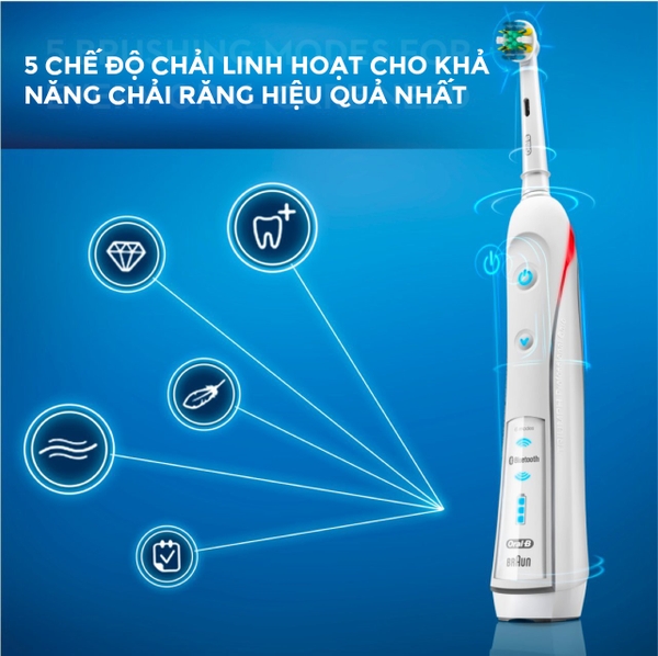 Bàn chải điện Oral-B Pro 5000 - Trắng