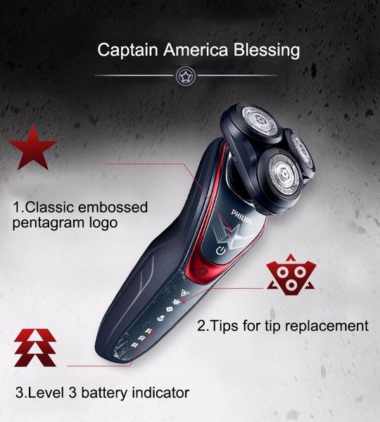 Máy cạo râu Philips 5000 Marvel Hero Series MVL5598 - Phiên bản Captain America