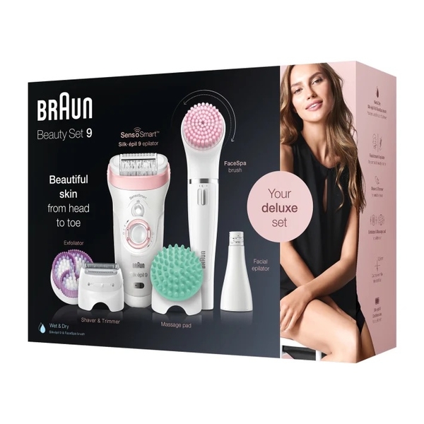 Máy tẩy lông đa năng Braun FaceSpa Silk-épil Beauty Set 9 9/985