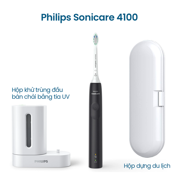 Combo Philips Sonicare 4100 trưng bày kèm Hộp khử trùng UV