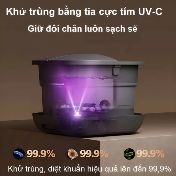 Bồn ngâm chân massage Philips PPM6504 - massage con lăn - ngâm nước nóng