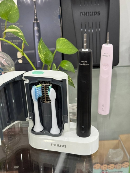 Combo Philips Sonicare 4100 trưng bày kèm Hộp khử trùng UV