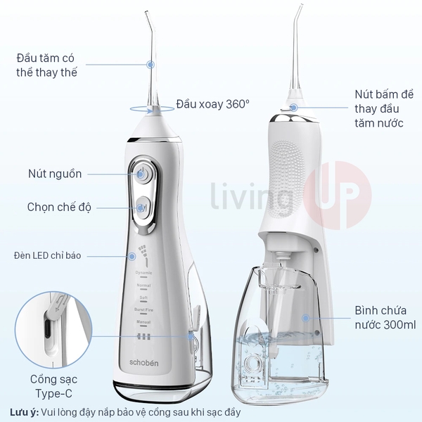 Máy tăm nước cầm tay Schobén L15