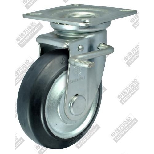 rubber-caster-swivel-with-stopper-130