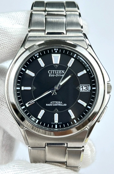 Citizen eco drive attesa radio controlled titanium sale