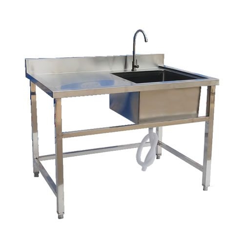 Chậu Rửa Công Nghiệp 1 Hố Bàn lệch Trái