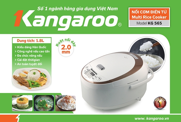 Nồi cơm điện tử đa năng Kangaroo KG565/KG566 - Sự lựa chọn đáng tin cậy