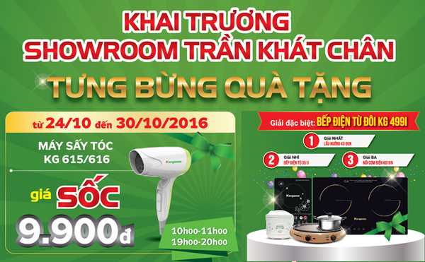 Khai trương Showroom Trần Khát Chân - Tưng bừng quà tặng