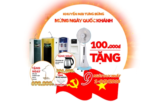 Khuyến mại tưng bưng, mừng ngày quốc khánh