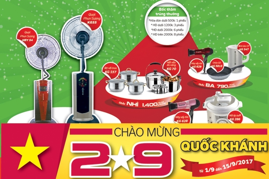 Khuyến mại tưng bừng - Mừng ngày quốc khánh