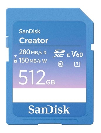 Thẻ nhớ SDXC SanDisk Creator UHS-II V60 512GB 280MB/s SDSDXEP-512G-GNCIS