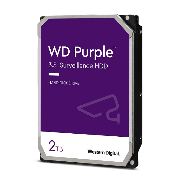 Ổ CỨNG HDD WESTERN DIGITAL 2TB PURPLE (WD23PURZ) (64MB CACHE/3.5 INCH/ SATA3)