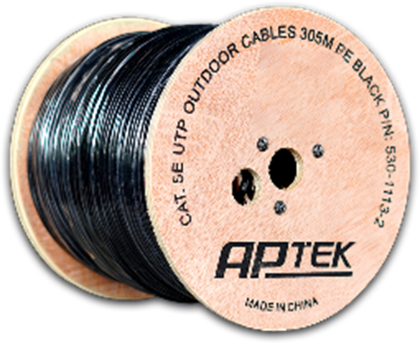 Cáp mạng ngoài trời CAT5e UTP Copper 24AWG 305m APTEK 530-1113-2