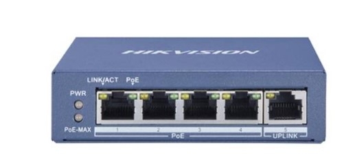 Switch POE GIGABIT 4 cổng PoE 1000Mpbs Hikvision DS-3E0505P-E/M