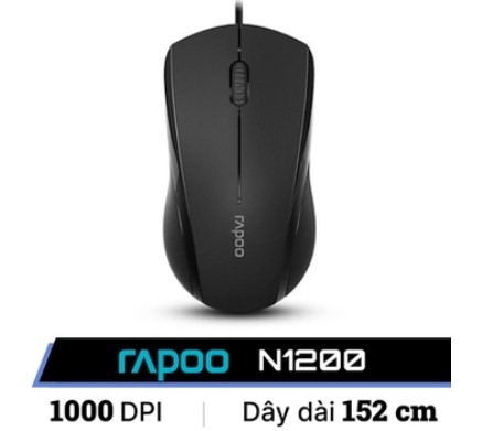 Chuột vi tính quang có dây Rapoo N1200SILENT