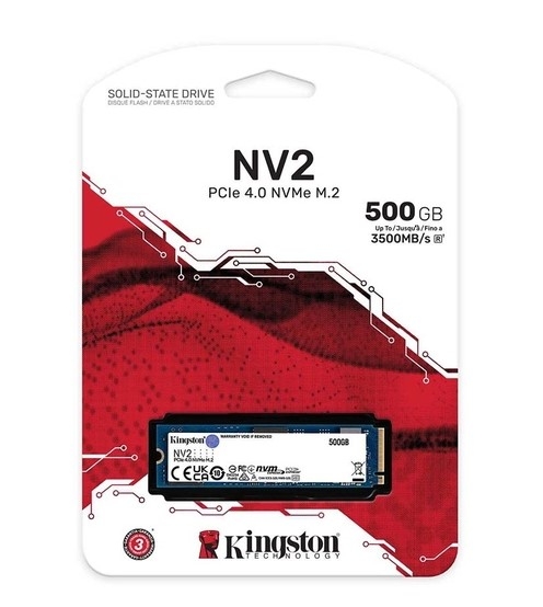 SSD Kingston NV2 M.2 PCIe Gen4 x4 NVMe 500G SNV2S/500G