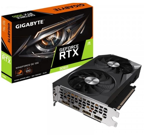 GA Gigabyte GeForce RTX 3060 WINDFORCE OC 12G (GV-N3060WF2OC-12GD)