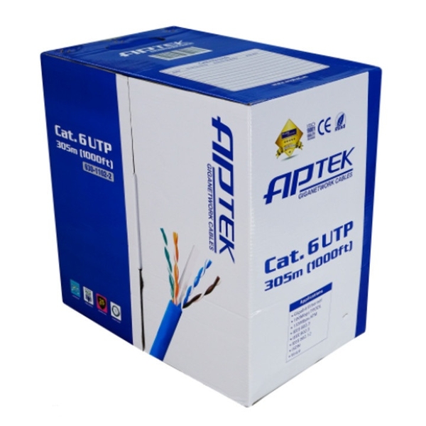 Cáp mạng APTEK CAT.6 U/UTP 23AWG PVC (630-1102-2)