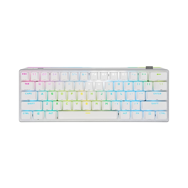 Bàn phím cơ Corsair K70 Pro Mini Wireless RGB LED 60% White-Cherry MX Red CH-9189110-NA