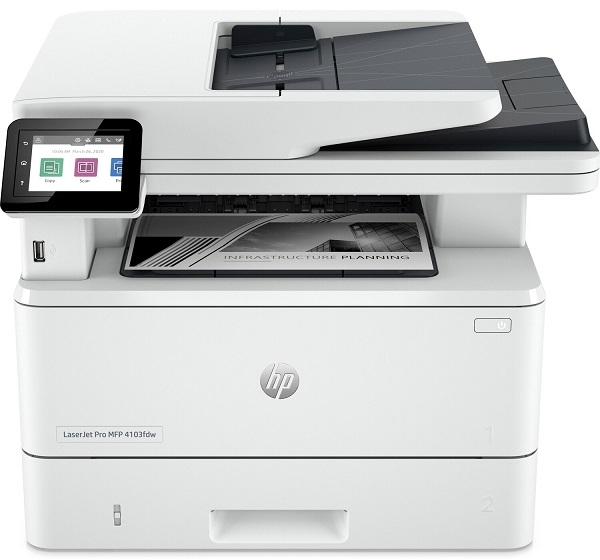 Máy in đa năng HP LaserJet Pro MFP 4103fdw - 2Z629A (Print/ Copy/ Scan/ Fax/ Wifi)