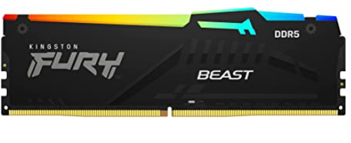 Kingston Technology RGB 16GB 6000MT/s DDR5 CL36 Desktop Memory Single Module | Infrared Sync Technology | AMD Expo | Plug N Play | KF560C36BBEA-16