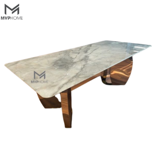 Bàn Marble Prado Gold mạ vàng, chống trầy xước