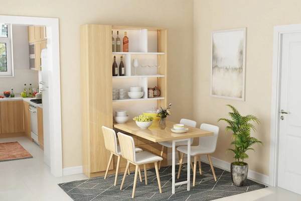 Bước 4: Thiết Kế Chân Bàn Ăn Thông Minh Giúp Tiết Kiệm Diện Tích