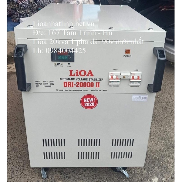 ỔN ÁP LIOA 20KVA - 20KW THẾ HỆ 2 DRI - 20000 II ĐỜI MỚI NHẤT 2024 - 2025 DÂY ĐỒNG 100%