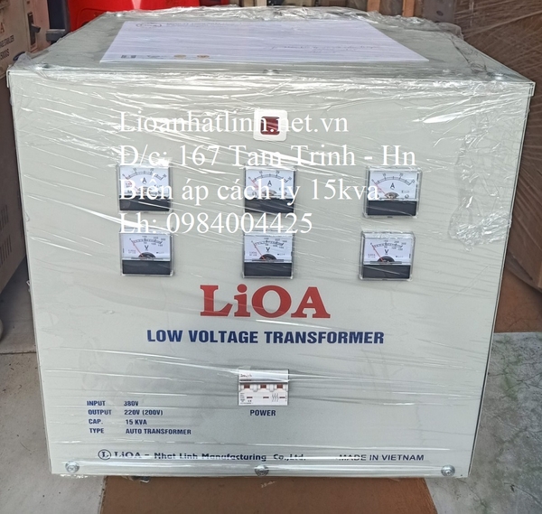 MÁY BIẾN ÁP CÁCH LY 380V/220V 15KVA LIOA