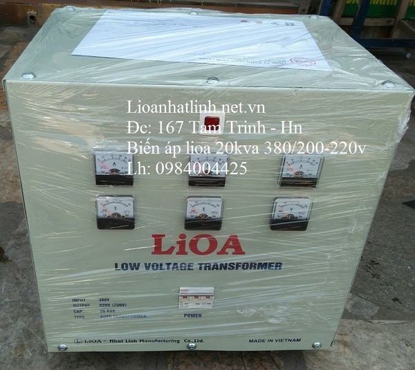 MÁY BIẾN ÁP 380V RA 200V - 220V 20KVA LIOA